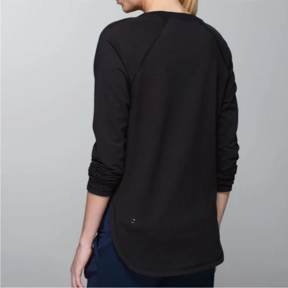 Lululemon After Asana Pullover Telemark Print Black / Black Size 8 - Picture 2 of 11